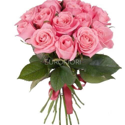 Mazzo rose rosa a steli gambo medio