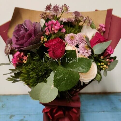Bouquet di fiori gambo medio 